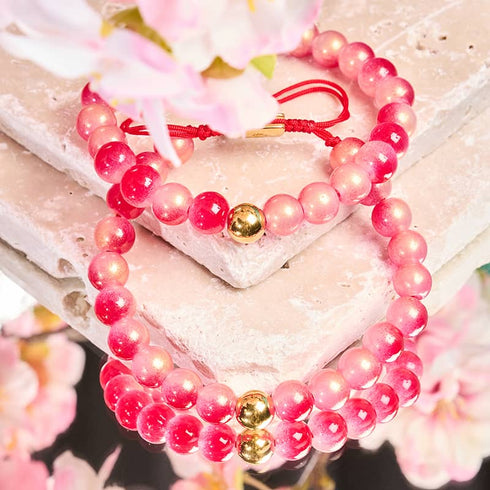 Maraschino Cherry | Shimmer Glass Bracelet